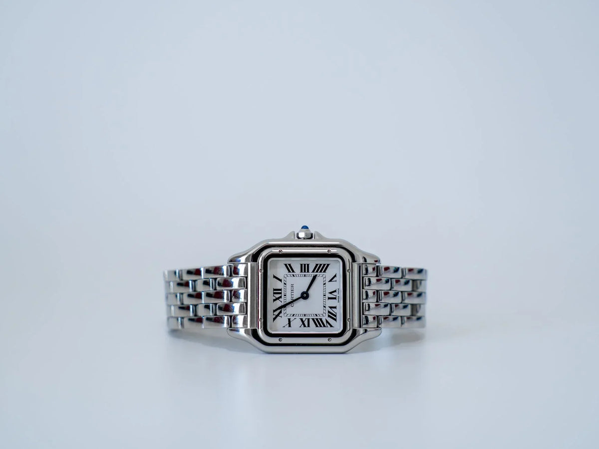Cartier Panthère watch in steel with a flexible five-link bracelet
