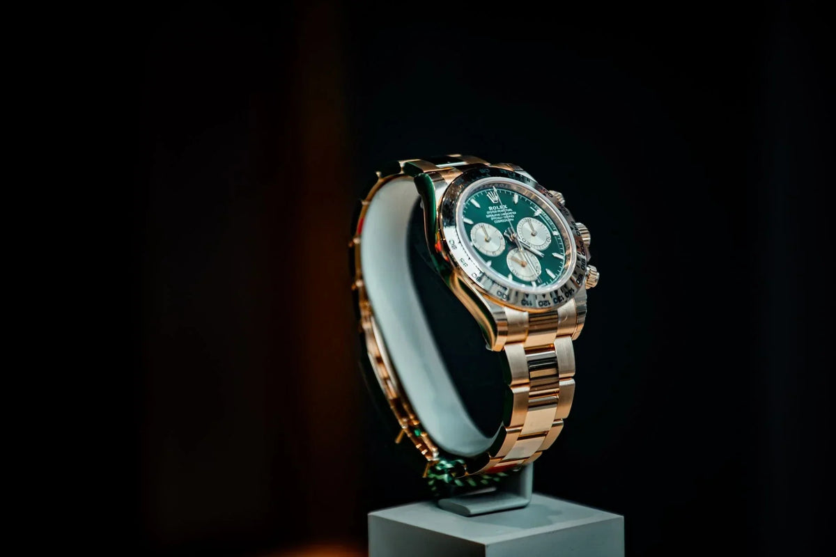Collection of luxury Rolex watches on display to illustrate how to invest in a luxury watch with caution