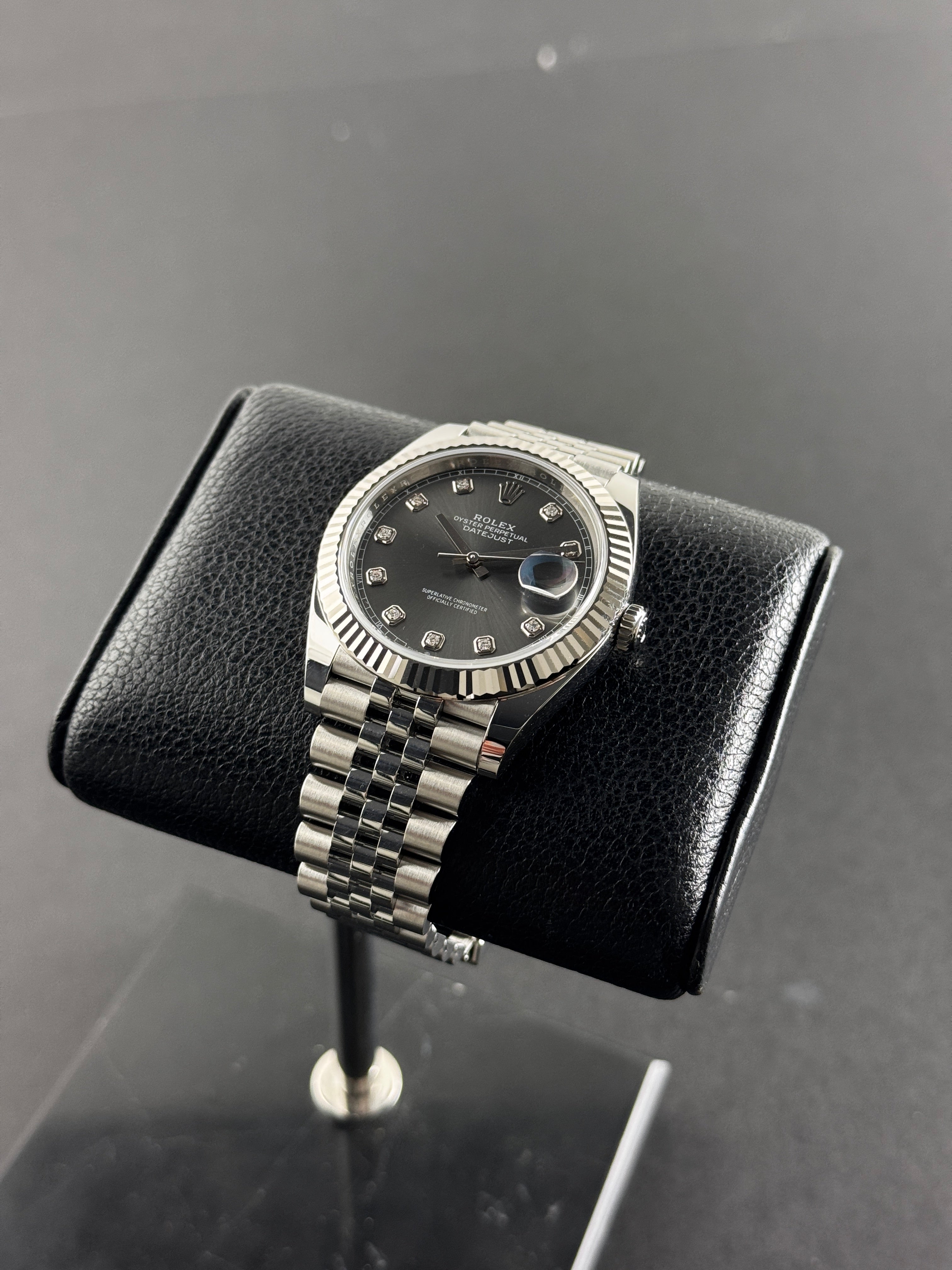 Rolex Datejust 41 Rhodium Diamond Dial