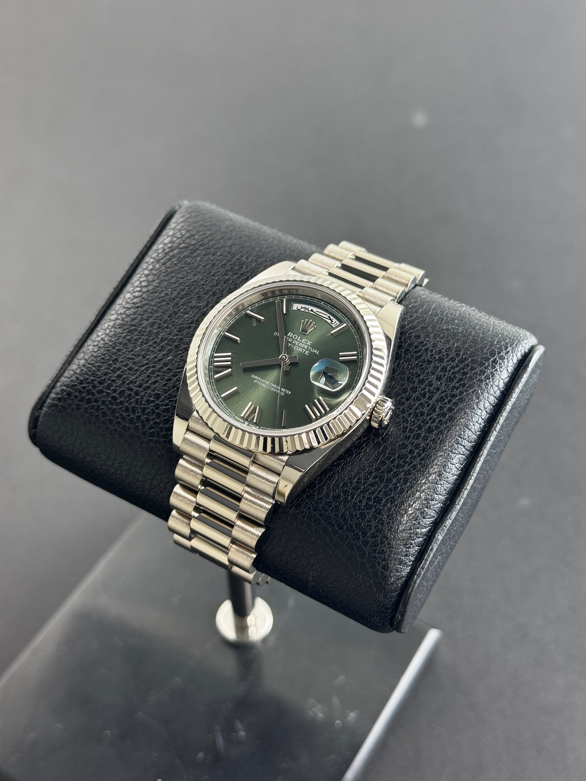 Rolex Day Date 40 White Gold Olive