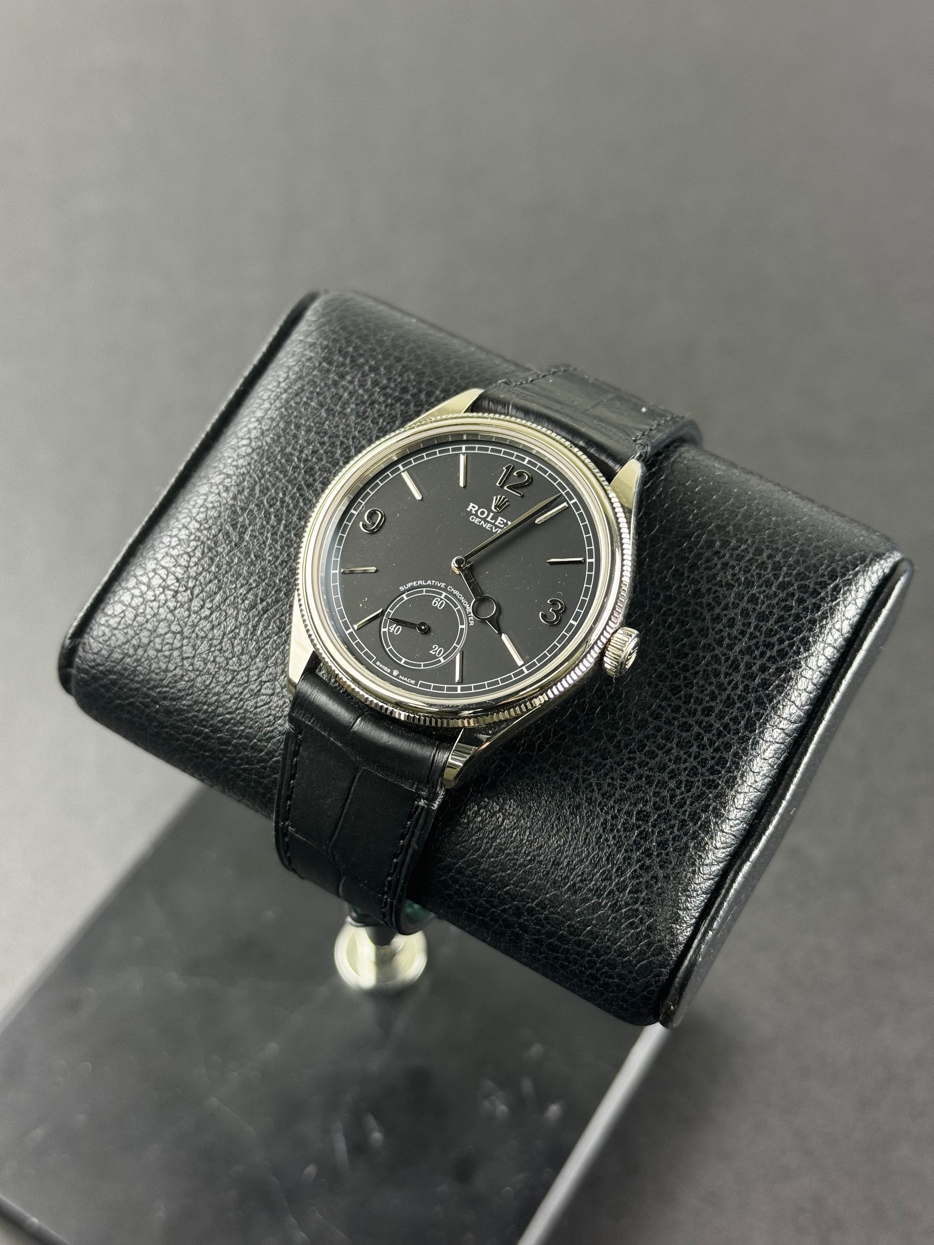 Rolex 1908 White Gold Black Dial