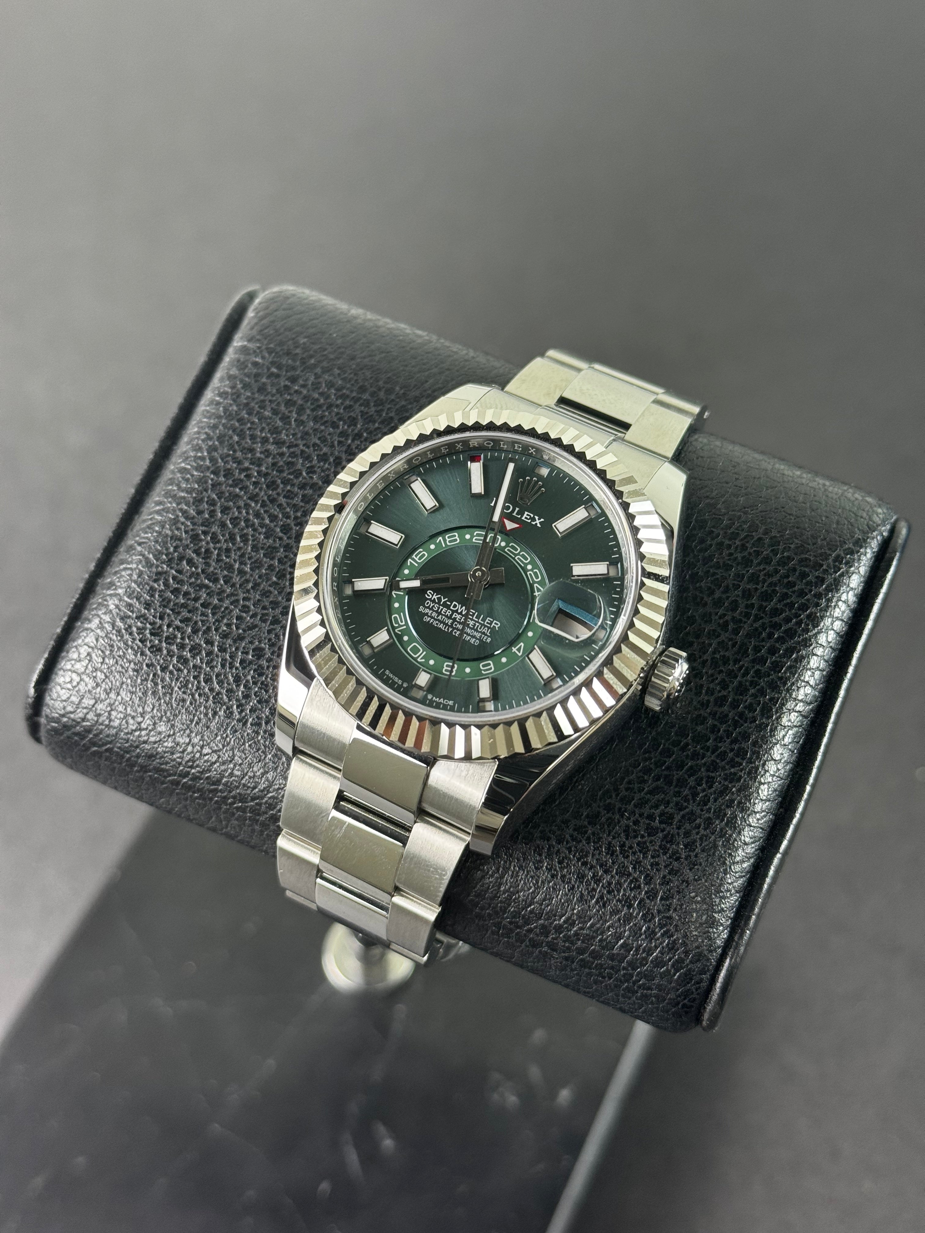 Rolex Sky Dweller Green Dial Oyster