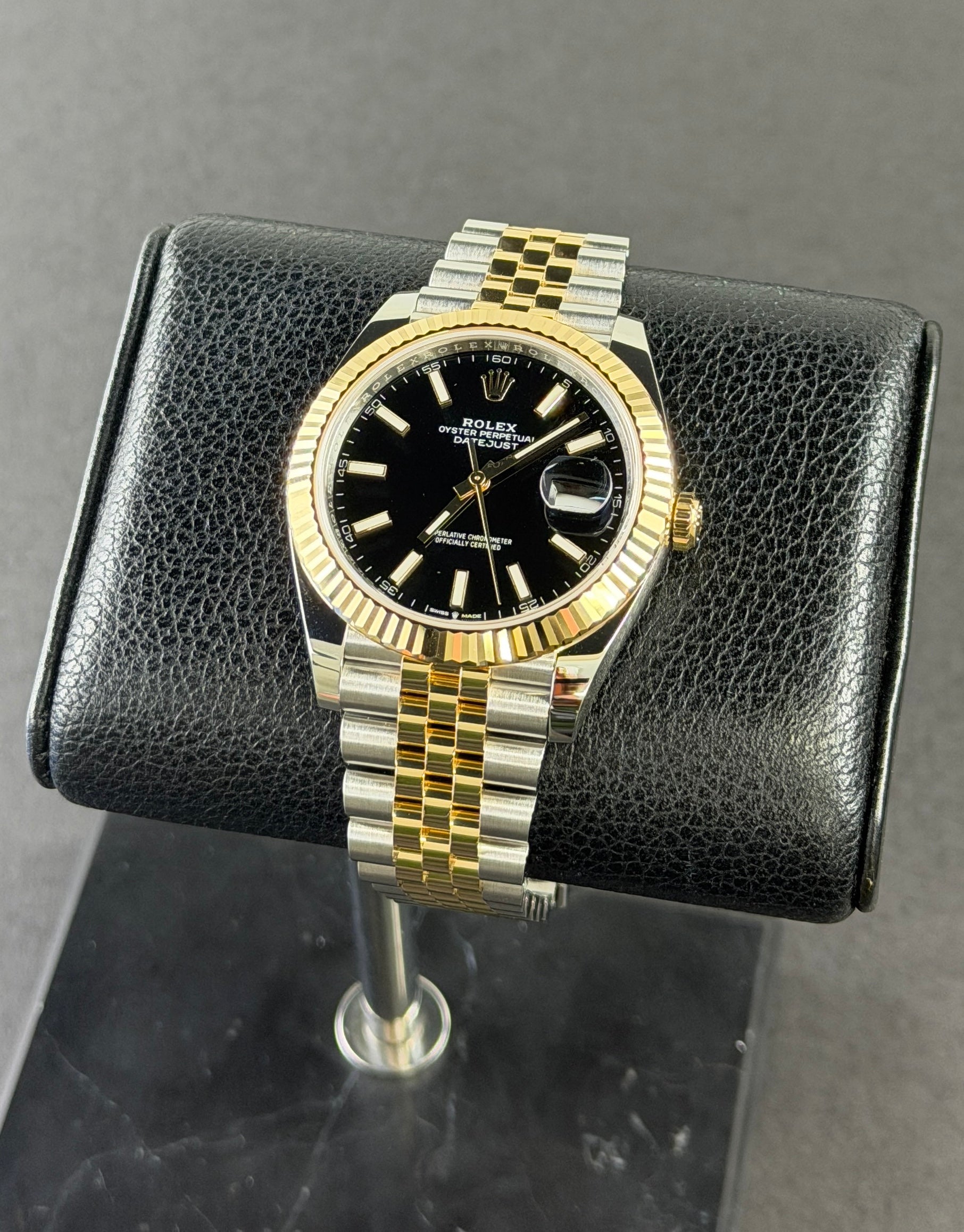 Rolex Datejust Two Tone black dial 41