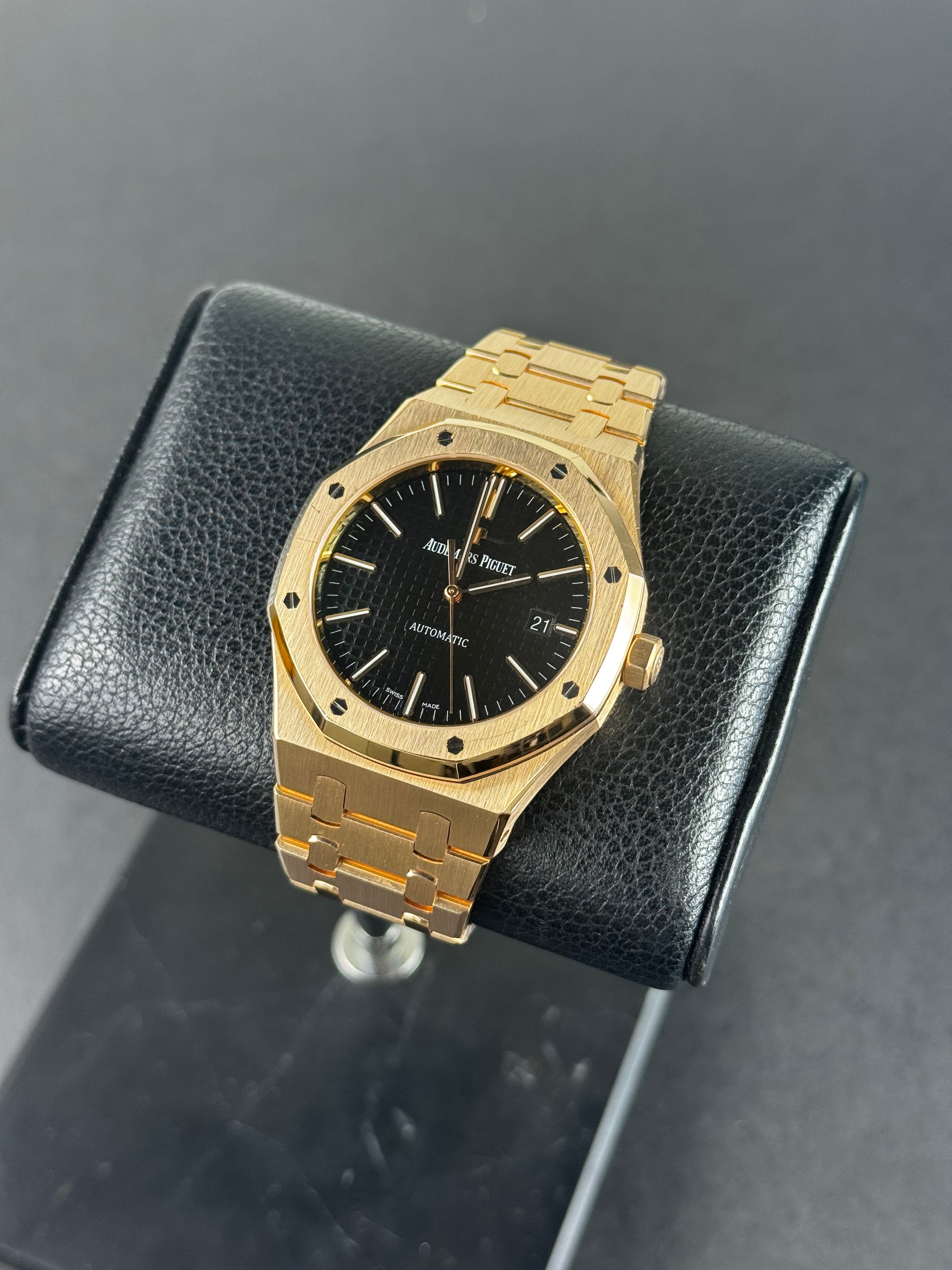 Audemars Piguet Royal Oak Rose Gold Black Dial