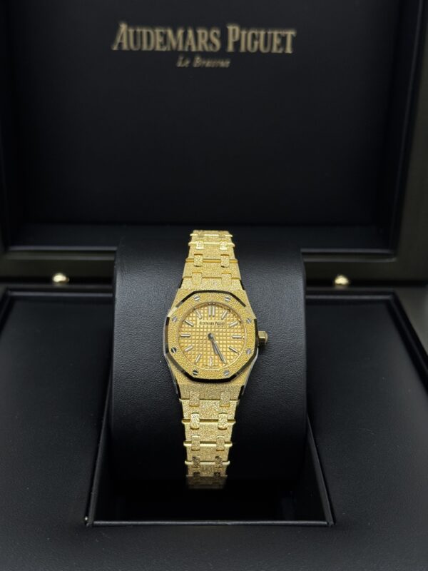 Audemars Piguet Royal Oak Mini Yellow Gold Frosted – Image 2
