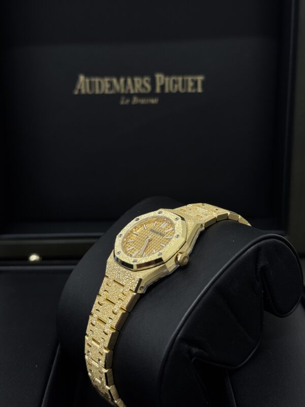 Audemars Piguet Royal Oak Mini Yellow Gold Frosted – Image 3