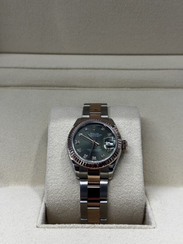 Rolex Datejust 28mm Olive Diamond Marker – Image 6