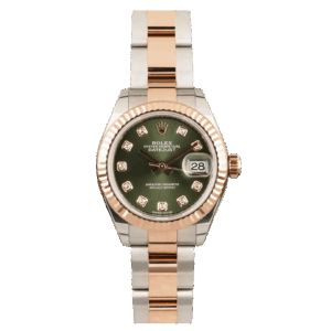 Rolex Datejust 28mm Olive Diamond Marker