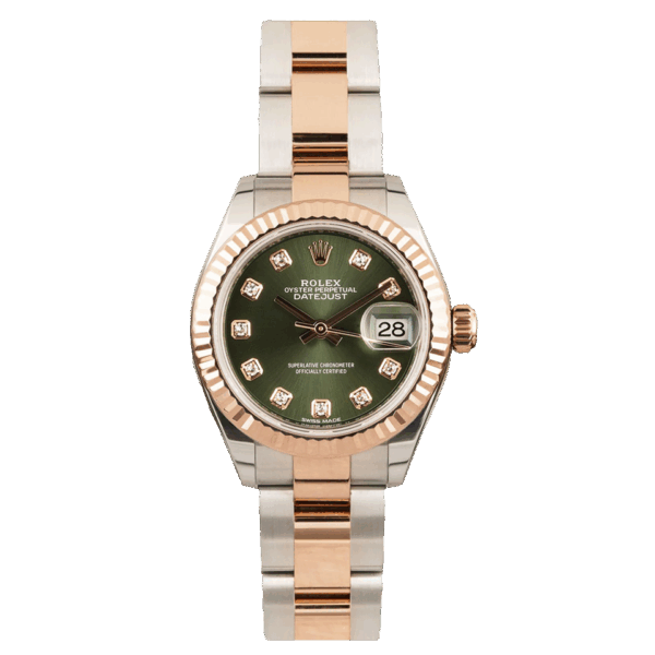 Rolex Datejust 28mm Olive Diamond Marker