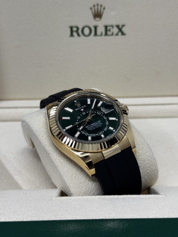 Rolex Sky Dweller Yellow Gold Green - Image 7