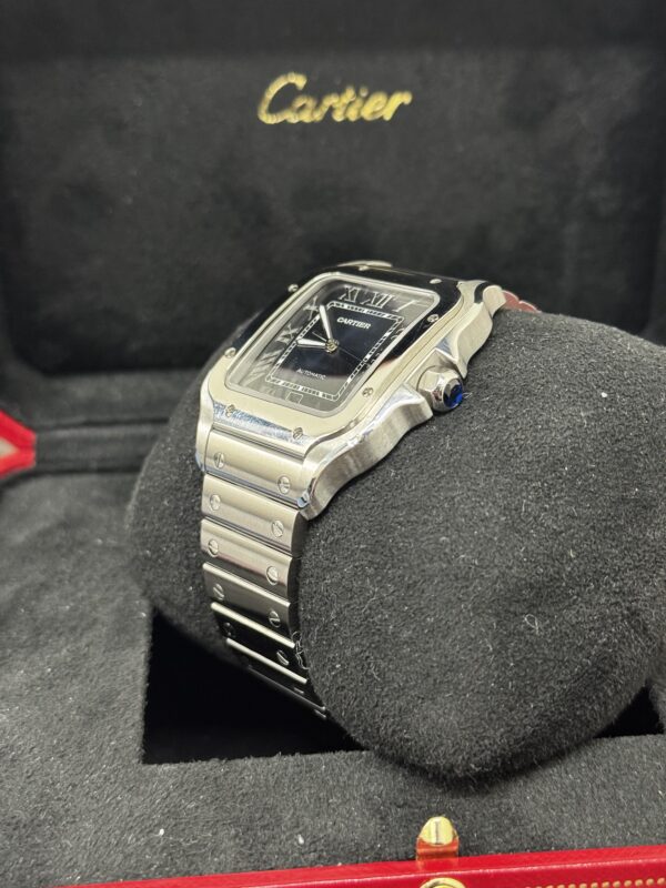 Cartier Santos Blue Dial Stainless – Image 4