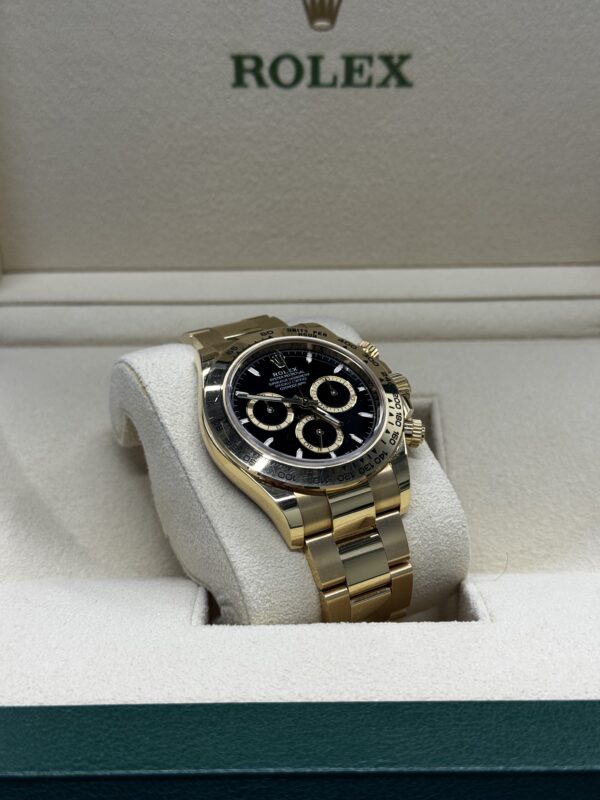 Rolex Daytona Yellow Gold Black Dial – Image 3