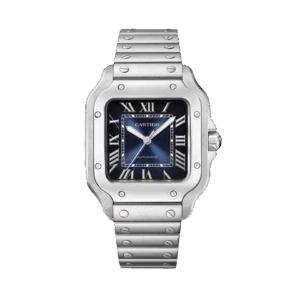 Cartier Santos Blue Dial Stainless