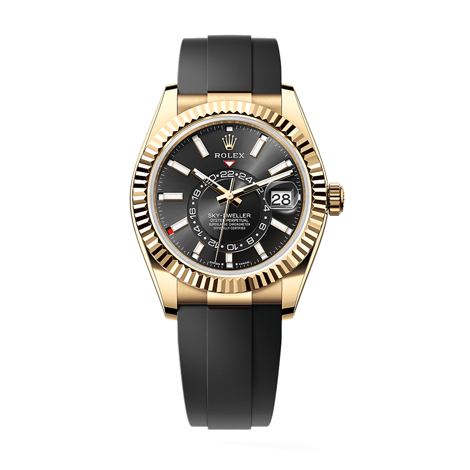 Rolex Sky-Dweller Black Dial Oysterflex
