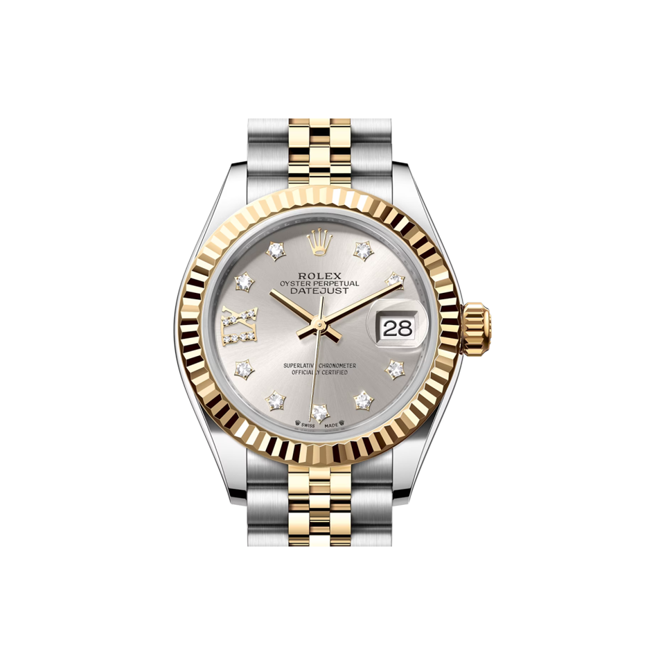 Rolex Datejust 28 Two Tone Silver Diamond Dial